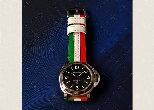 Threesome Italian Flag Gunny Straps for Audemars Piguet Panerai